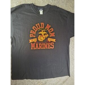 United States Marines Proud Mom T shirt USMC 2XL Distressed